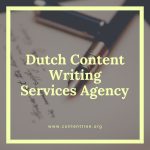 Dutch Content Writing Services Agency